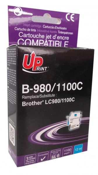 Ink cartridge UPRINT LC980/1100 BROTHER, Cyan