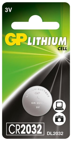 Lithium Button Battery GP  CR2032 3V 1pc. / 1pk / GP