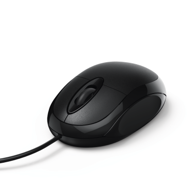 Hama "MC-100" Optical 3-Button Mouse, Cabled, black