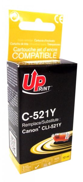 Ink cartridge UPRINT CLI521 CANON, WITH CHIP, Yellow