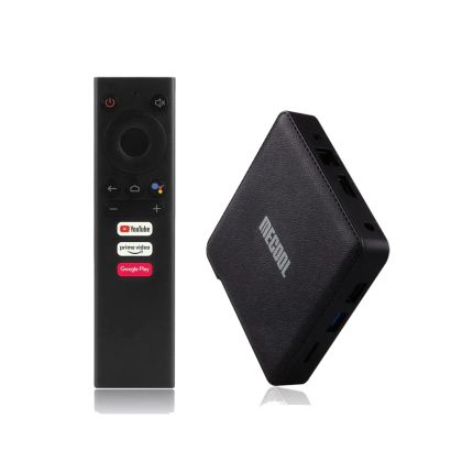 Мултимедиен плеър Smart TV Box Mecool KM1 Deluxe, 4GB RAM, 32GB ROM, Android 10.00, Google Certified, WIFI 6, HDMI, 4K Streaming, Quad-core CPU, Ethernet, Bluetooth 5.0