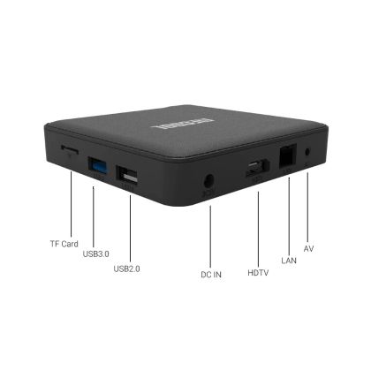 Мултимедиен плеър Smart TV Box Mecool KM1 Deluxe, 4GB RAM, 32GB ROM, Android 10.00, Google Certified, WIFI 6, HDMI, 4K Streaming, Quad-core CPU, Ethernet, Bluetooth 5.0