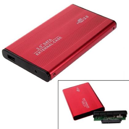 Външен хард диск SSHD Thracian Electric, 2,5'' SATA, 512 Gb, USB 2.0, Алуминий, Червен