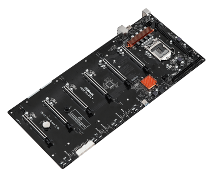Дънна платка ASRock H510 Pro BTC+, LGA1200, 6 PCIe 3.0 x16, 1 Mining Port
