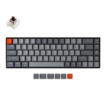 Mechanical Keyboard Keychron K6 Hot-Swappable 65% Gateron Brown Switch RGB LED ABS