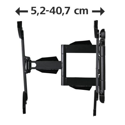 Стенна стойка за TV HAMA, Регулируема, 37"-75", 45 кг, Черна