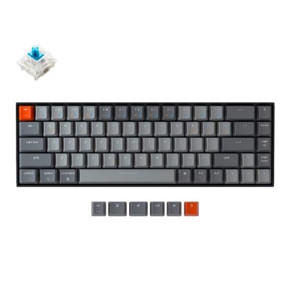 Mechanical Keyboard Keychron K6 Hot-Swappable 65% Gateron Blue Switch RGB LED ABS