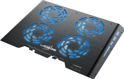 Охлаждаща поставка за лаптоп Hama uRage Freezer 600 Metal, 4 вентилатора, Черен