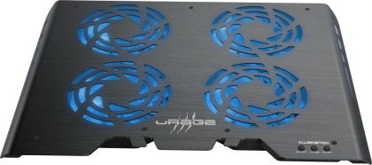 Охлаждаща поставка за лаптоп Hama uRage Freezer 600 Metal, 4 вентилатора, Черен