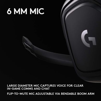 Геймърски слушалки Logitech G432, Микрофон, Черни