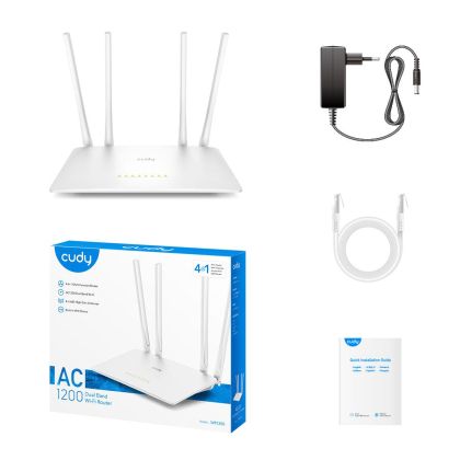 Wireless Router Cudy WR1200, Dual band, 4 antennas