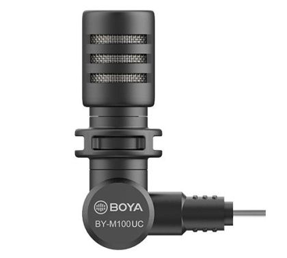 BOYA Miniature Condenser Microphone BY-M100UC, USB-C, Android