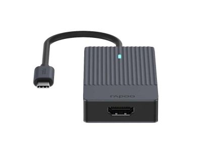4-in-1 USB-C Multiport Adapter , 2 x USB-A, 1 x  USB-C, 1 x HDMI, Черен