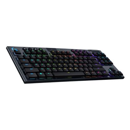 Безжична геймърска механична клавиатура Logitech, G915 TKL Black Lightsync RGB, Tactile суичове