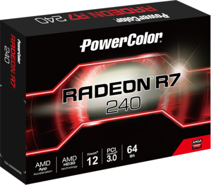 Видео карта PowerColor AMD Radeon R7 240 2GB 64BIT GDDR5