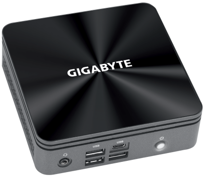 Настолен компютър Gigabyte Brix BRi7-10710, Intel® Core™ i7-10710U, 2 x SO-DIMM DDR4, M.2 SSD, USB Type-C™, WF+BT, black