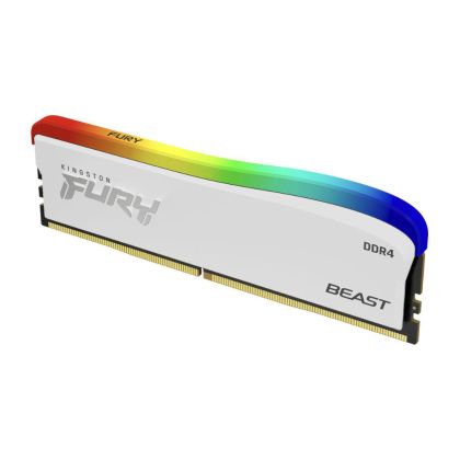 Memory Kingston FURY Beast White RGB 16GB DDR4 PC4-25600 3200MHz CL16 KF432C16BWA/16
