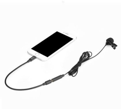 BOYA Clip-on Lavalier Microphone for iOS devices BY-M2D, Lightning