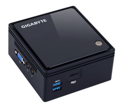 Desktop PC Gigabyte Brix BACE-3160, CPU Intel® Celeron® J3160 , 1x SO-DIMM DDR3L, 1 x 6Gbps SATA3, black