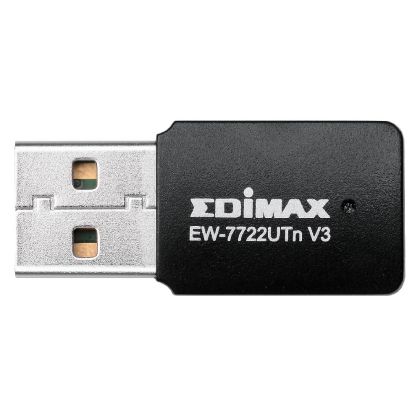 Безжичен мини адаптер EDIMAX EW-7722UTN V3, USB, Realtek, 2.4Ghz, 802.11n/g/b