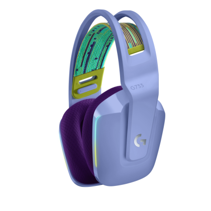 Геймърски слушалки Logitech G733 Lilac Lightspeed Wireless RGB, Микрофон, Лилави