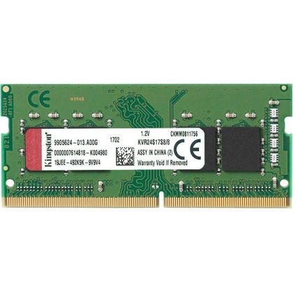 Memory Kingston 8GB SODIMM DDR4 PC4-21300 2666MHz CL19 KVR26S19S8/8