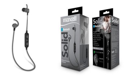 Wireless Bluetooth Headphones ear buds MAXELL BT100 SOLID, Black