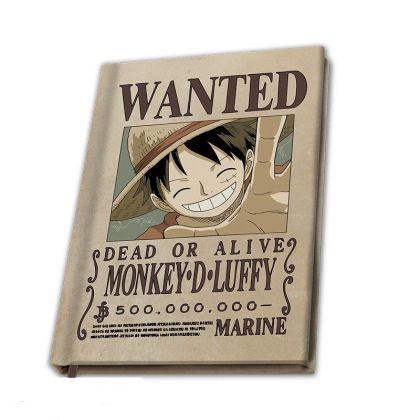 ABYSTYLE ONE PIECE Notebook Wanted Luffy A5