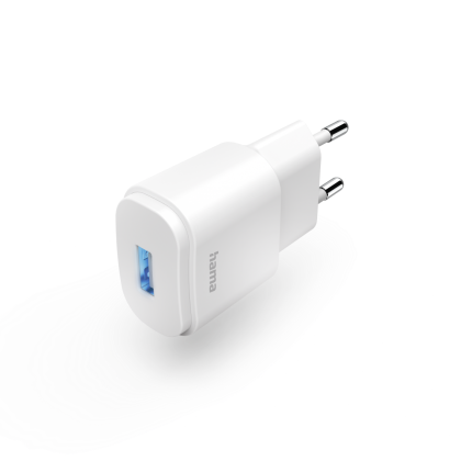 Hama Charger with USB-A Socket, 6 W, white