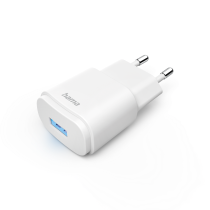 Hama Charger with USB-A Socket, 6 W, white