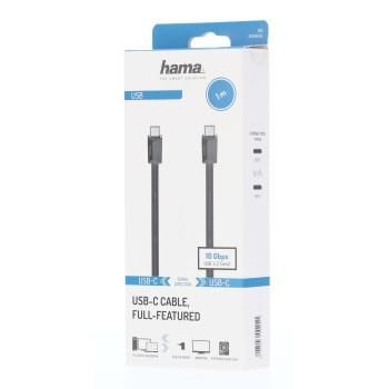 Hama USB-C eMarker Cable, USB 3.1 Gen 2, "Full-Featured", eMarker, 10 Gbit/s, 5A, 1.00 m