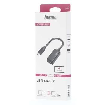 Hama Video Adapter, USB-C Plug - HDMI™ Socket, Ultra-HD 4K