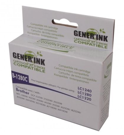 Ink cartridge GENERINK LC1280XL/1240 /1220, BROTHER, Cyan