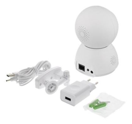 DELTACO SMART HOME PTZ Network Camera for indoor use, 720p, WiFi 2.4GHz, IR 10m, 1/4 "CMOS, microSD, white