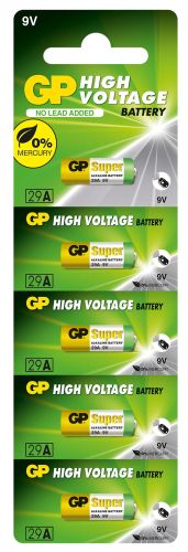 Алкална батерия GP 9 V /5бр./pack цена за 1 бр./ за аларми А29, A32, A25