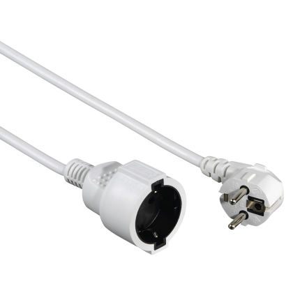 Hama "Profi" Earthed Extension Cable, 3 m, white