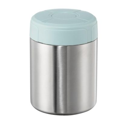 Xavax Stainless Steel Thermal Mug, 500 ml, Leak-proof Soup Mug, pastel blue