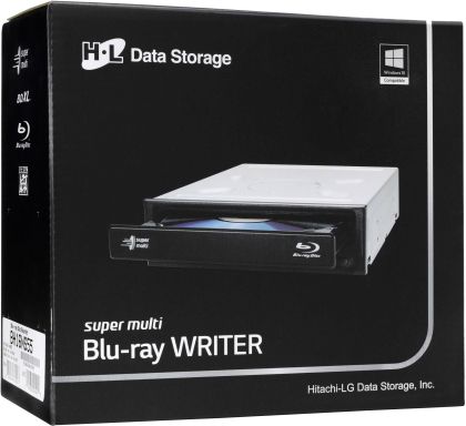 Internal SATA 16x Blu-ray Disc Rewriter Hitachi-LG BH16NS55, SATA, Black