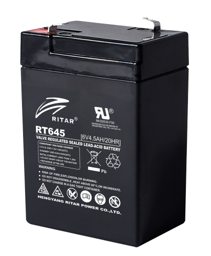 Lead Battery (RT645) AGM 6V / 4.5Ah - 70 / 47 / 99mm T1  RITAR