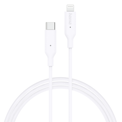 Hama Charging Cable, USB-C - Lightning, 1 m, white