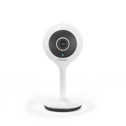 Камера за наблюдение HAMA, 1080p WiFi, сензор за движение, нощно наблюдение, Бяла