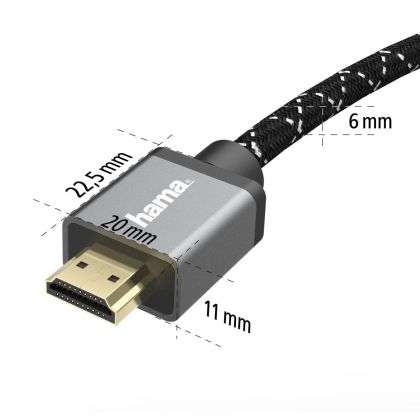 Hama Ultra High Speed HDMI™ Cable, Plug - Plug, 8K, Metal, Ethernet, 2.0 m