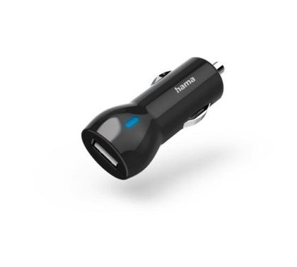 Hama Car Charger with USB-A Socket, 12 W, black