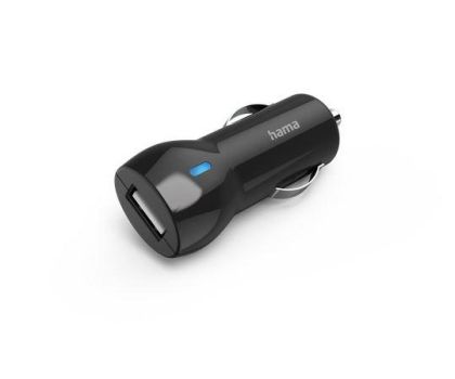 Hama Car Charger with USB-A Socket, 12 W, black
