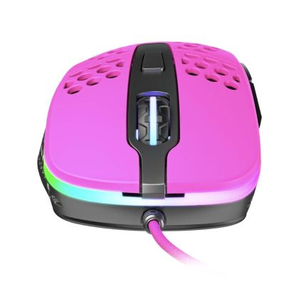 Геймърска мишка Xtrfy M4 Pink, RGB, Розов
