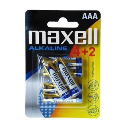 Алкална батерия MAXELL LR03 AAA 1,5V /4+2 бр. в опаковка