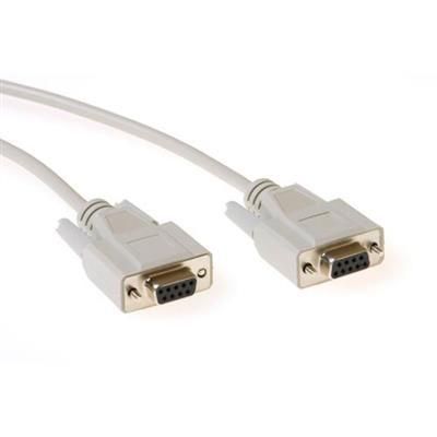 Cable ACT AK2316, 3 metre Serial 1:1 connection cable 9 pin RS232 female - 9 pin RS232 female