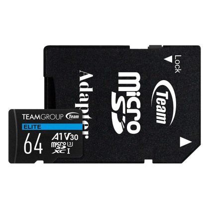 Memory card Team Group A1 microSDXC 64GB, UHS-I Class 3, V30 + SD Adapter