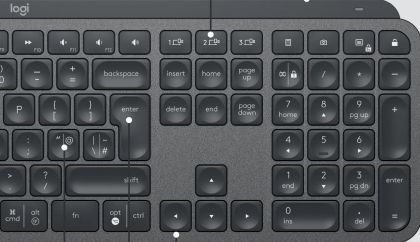 Безжична клавиатура Logitech MX Keys, Graphite