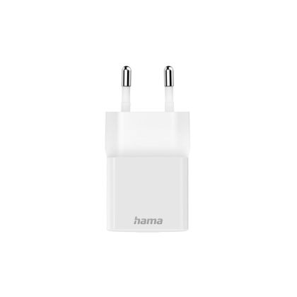 Мрежово мини-зарядно HAMA, Power Delivery (PD) Qualcomm 3.0, USB-C, 20W, Бял
